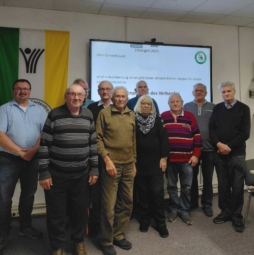 Ehrung verdienter Gartenfreunde