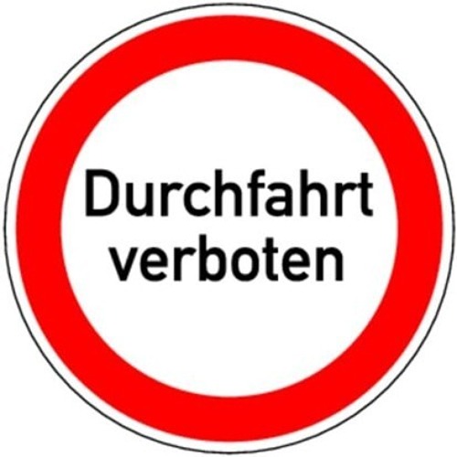 Sperrung der Zufahrt zum Vereinshaus